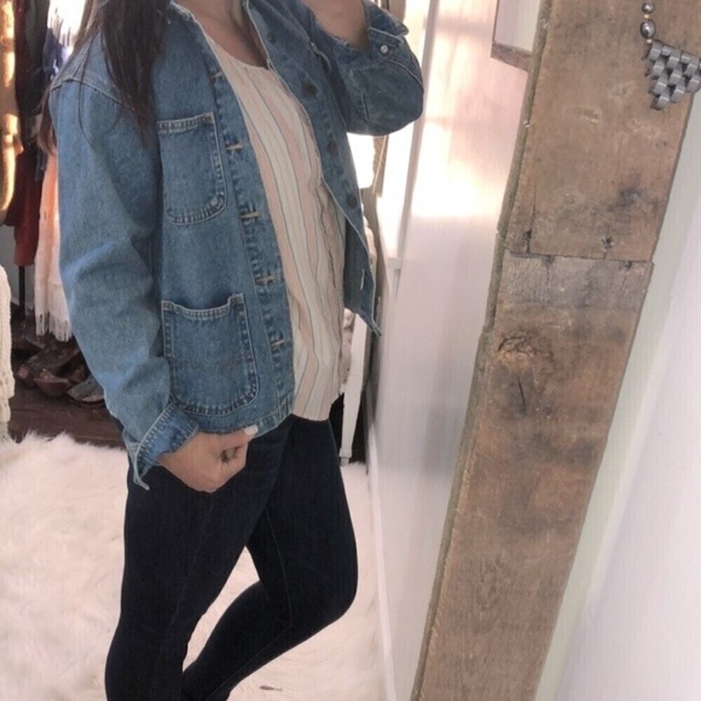 Vintage 70’s blue denim jean jacket size medium